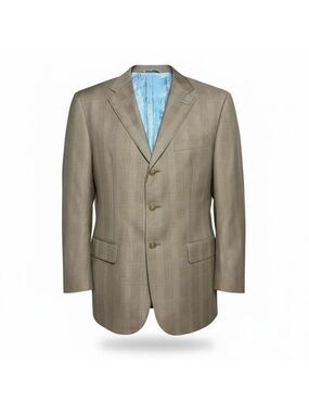 Astor & Black Luxury Custom-Made Plaid Checkered Suit Jacket Blazer - Mens M